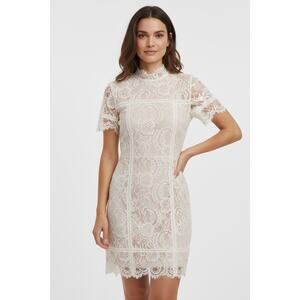 NWT Anthropologie Designer Aijek lace mini dress wedding cocktail party M L
